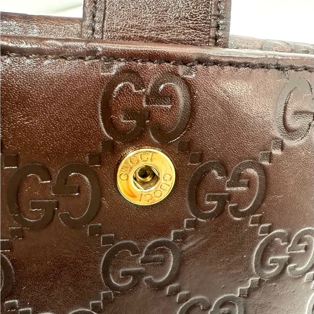 Gucci Brown Guccissima Embossed leather wallet authentic good condition (Guc-2) - Picture 13 of 15